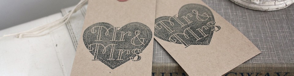 Mr & mrs wedding luggage tags